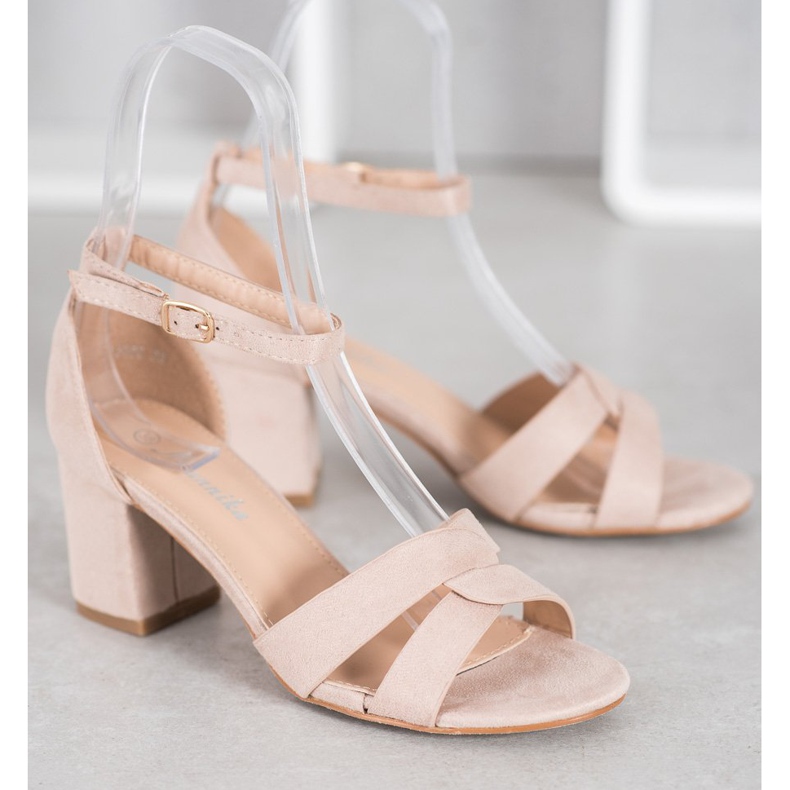 Mannika Sandali in camoscio marrone 2