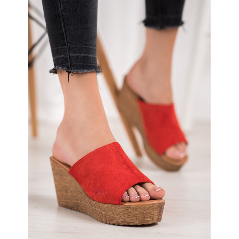 Renda Sandali con tacco alto rosso 2