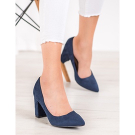SHELOVET Tacchi Alti In Pelle Scamosciata blu navy blu 1