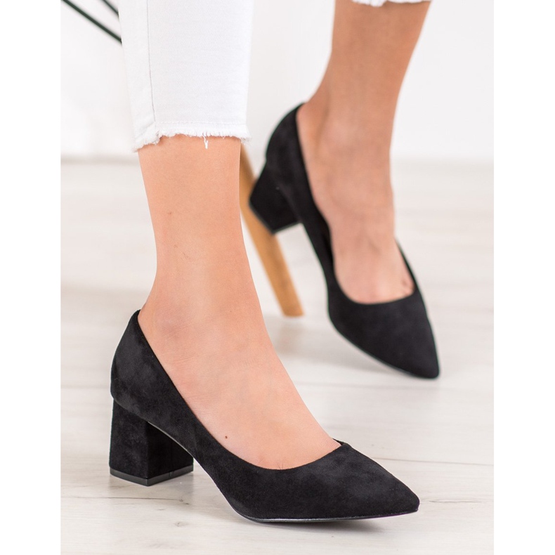 SHELOVET Scarpe nere con tacco basso nero 1