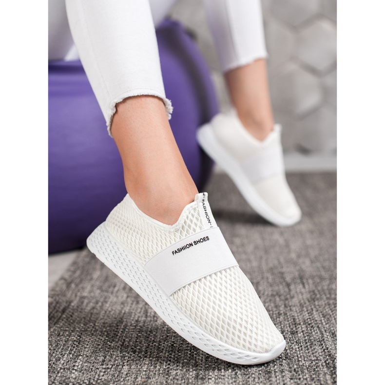 SHELOVET Sneakers Slip-on Con Rete bianca 1