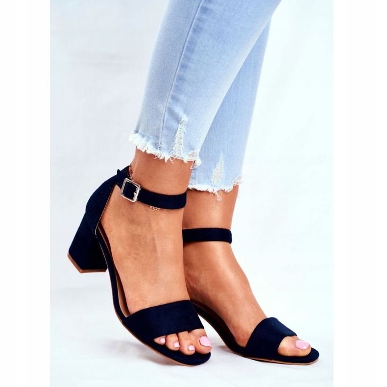 Vinceza Sandali da donna in pelle scamosciata Blu navy Sempre di più! 1