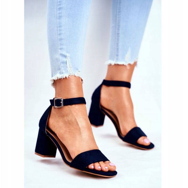 Vinceza Sandali da donna in pelle scamosciata Blu navy Sempre di più! 2
