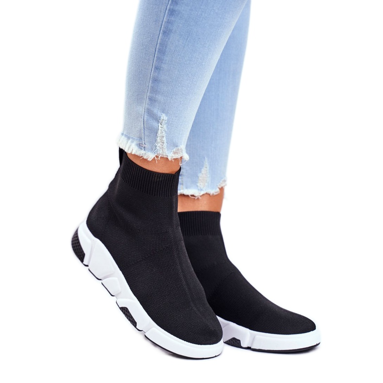 Scarpe Sportive da Donna Calza Alta Nero Time To Rock 1
