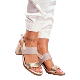 EVE Sandali da donna sul palo Beige e Golden Emmy d'oro 1