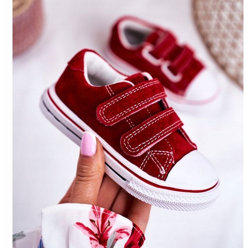 Apawwa Sneakers Bambino Rosso Stavia Velcro 1