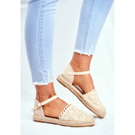 Espadrillas da donna su piattaforma beige Vienna 2