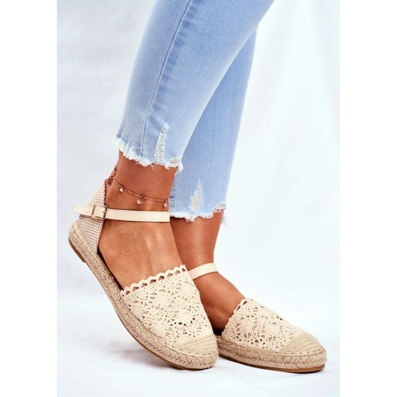 Espadrillas da donna su piattaforma beige Vienna 1