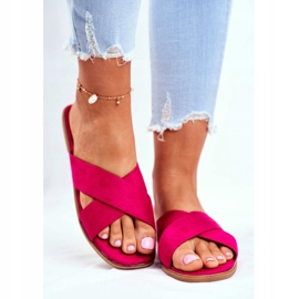 Pantofole da Donna Cinture in Croce Fucsia Filippine rosa 2
