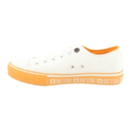 Sneakers Big Star FF274234 suola gialla, bianche bianca 1