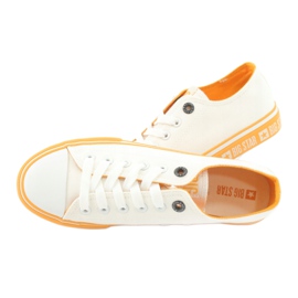 Sneakers Big Star FF274234 suola gialla, bianche bianco 5