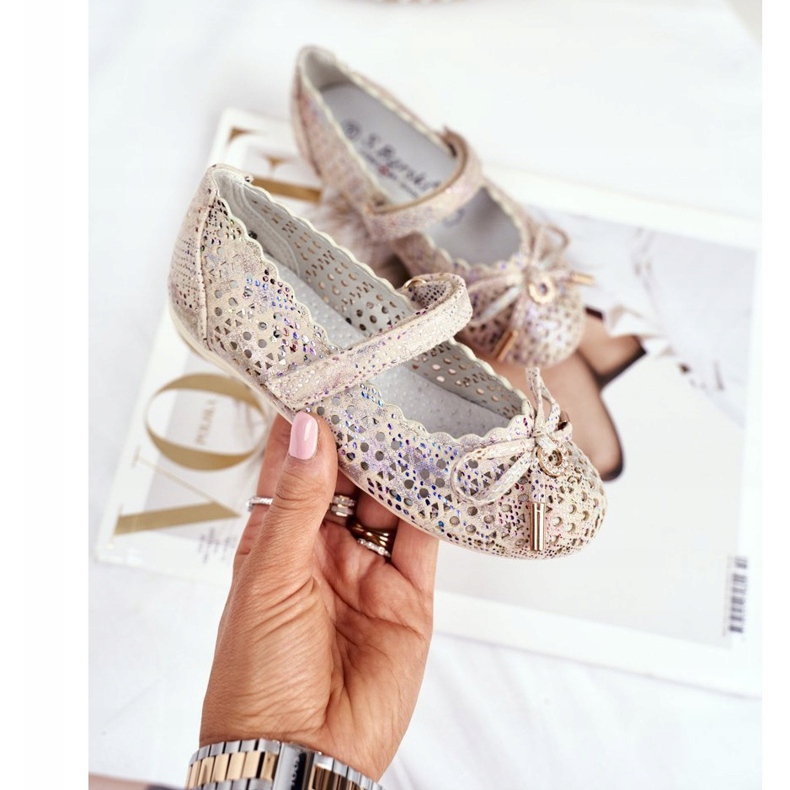 S.Barski Ballerine traforate con velcro Barski Remtro marrone multicolore 1