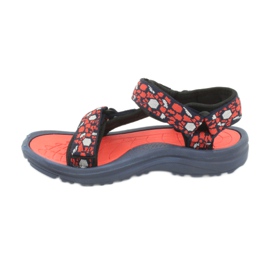Sandali American Club 8122 inserto in schiuma blu navy arancia 1