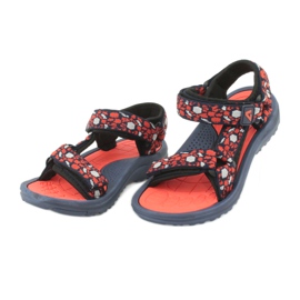 Sandali American Club 8122 inserto in schiuma blu navy arancia 2