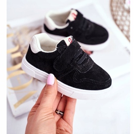 Apawwa Sneakers Bambino Scamosciato Velcro Nero Trelmo ['nero'] 1