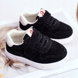 Apawwa Sneakers Bambino Scamosciato Velcro Nero Trelmo ['nero'] 2