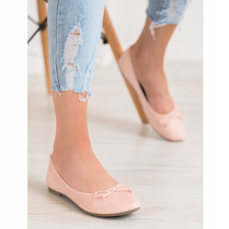 Diamantique Ballerine casual in pelle scamosciata multicolore rosa 1