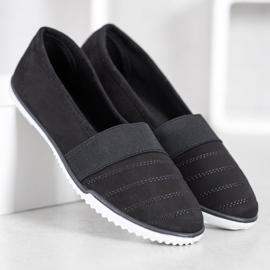 Bona Scarpe Slip On in pelle scamosciata nero 2