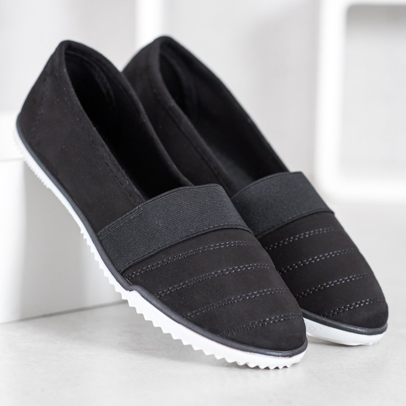 Bona Scarpe Slip On in pelle scamosciata nero 2