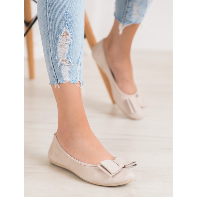 Bona Ballerina alla moda con un fiocco marrone 2