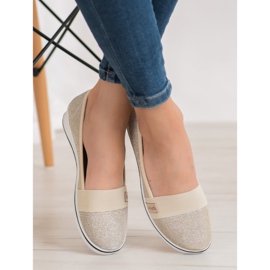 SDS Ballerine Slip-on Con Glitter giallo 1