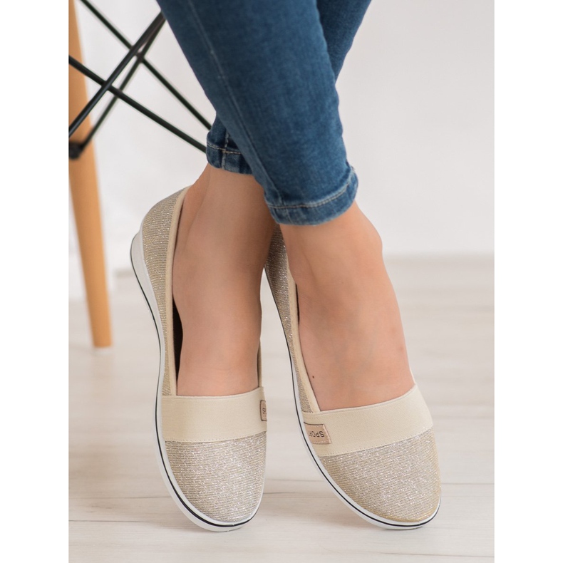 SDS Ballerine Slip-on Con Glitter giallo 1
