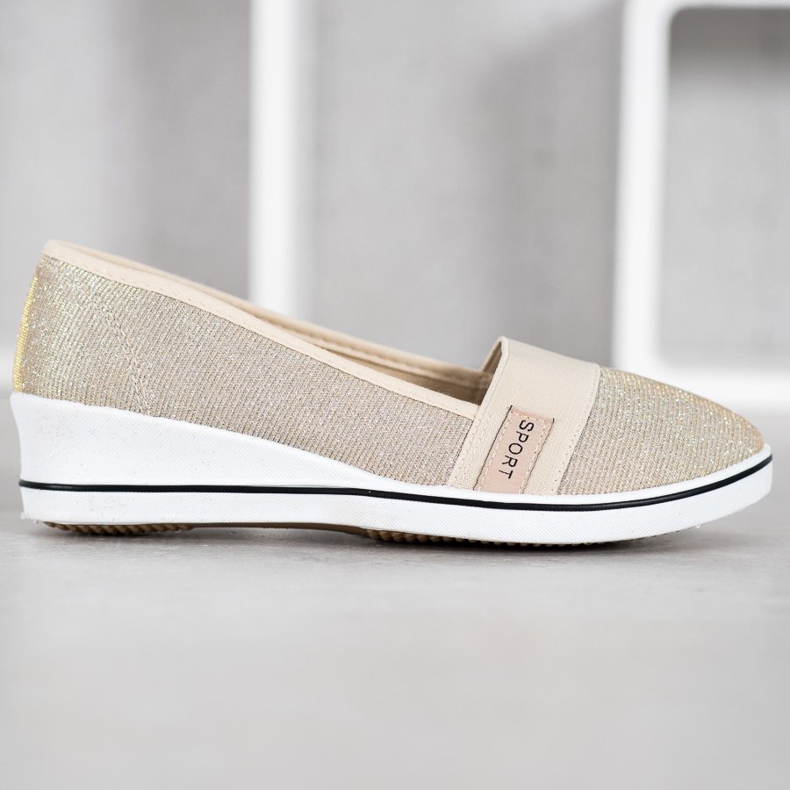 SDS Ballerine Slip-on Con Glitter giallo 2