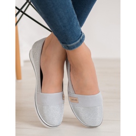 SDS Ballerine Slip-on Con Glitter grigio 1