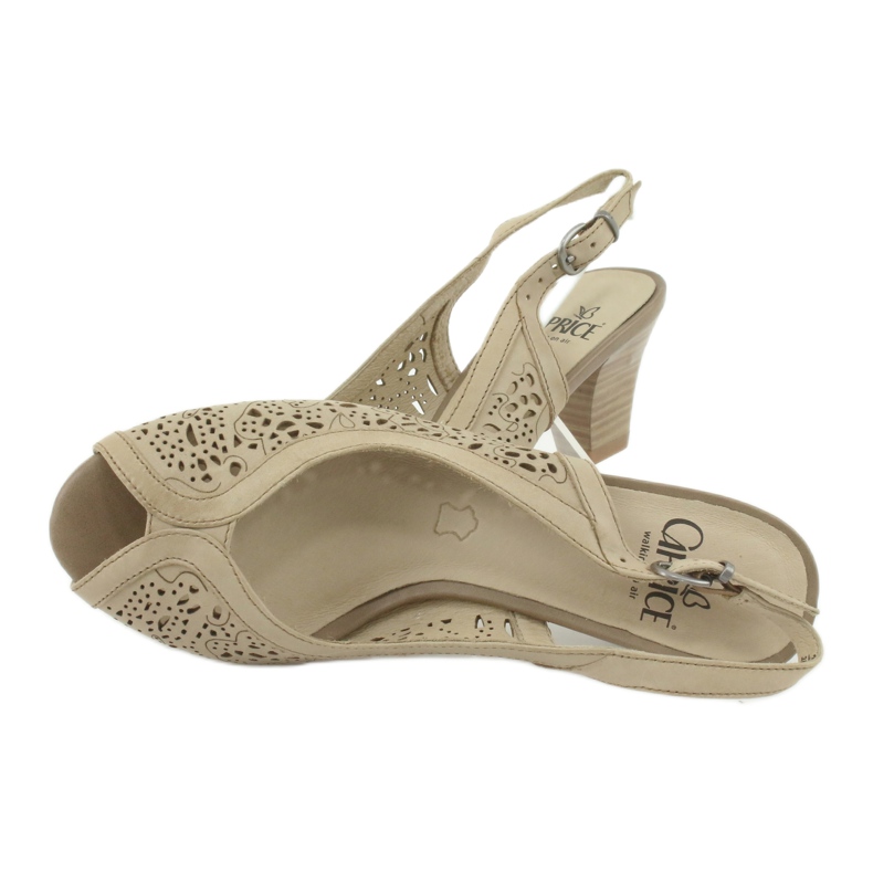 Sandali in pelle traforati Caprice 29606 beige 3