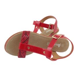 American Club Sandali con inserto in pelle americano 052 rosso 3