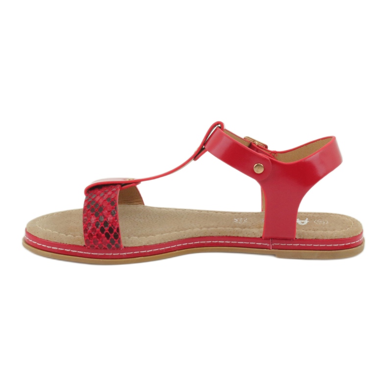American Club Sandali con inserto in pelle americano 052 rosso 1
