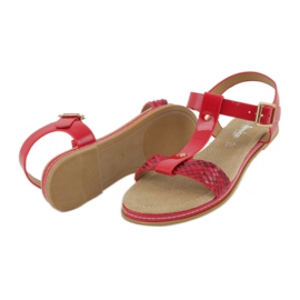 American Club Sandali con inserto in pelle americano 052 rosso 4
