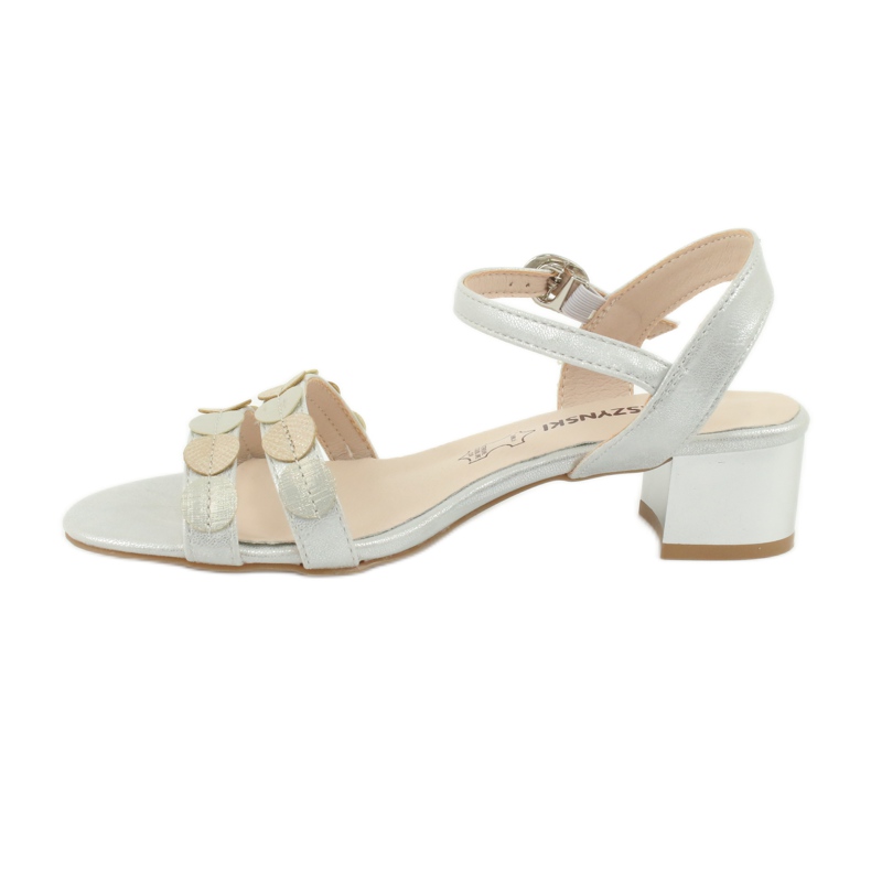 M.Daszyński Sandali da donna strisce Daszyński SA177-4 grigio 1