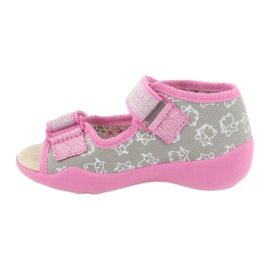 Scarpe per bambini gialle Befado 342P006 rosa grigio 1