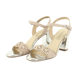 Sandali Caprice scarpe da donna 28303 multicolore rosa 4