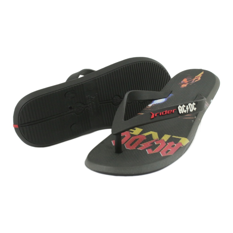 RIDER 82799 ACDC infradito THONG AD uomo BRASILE nero multicolore 2