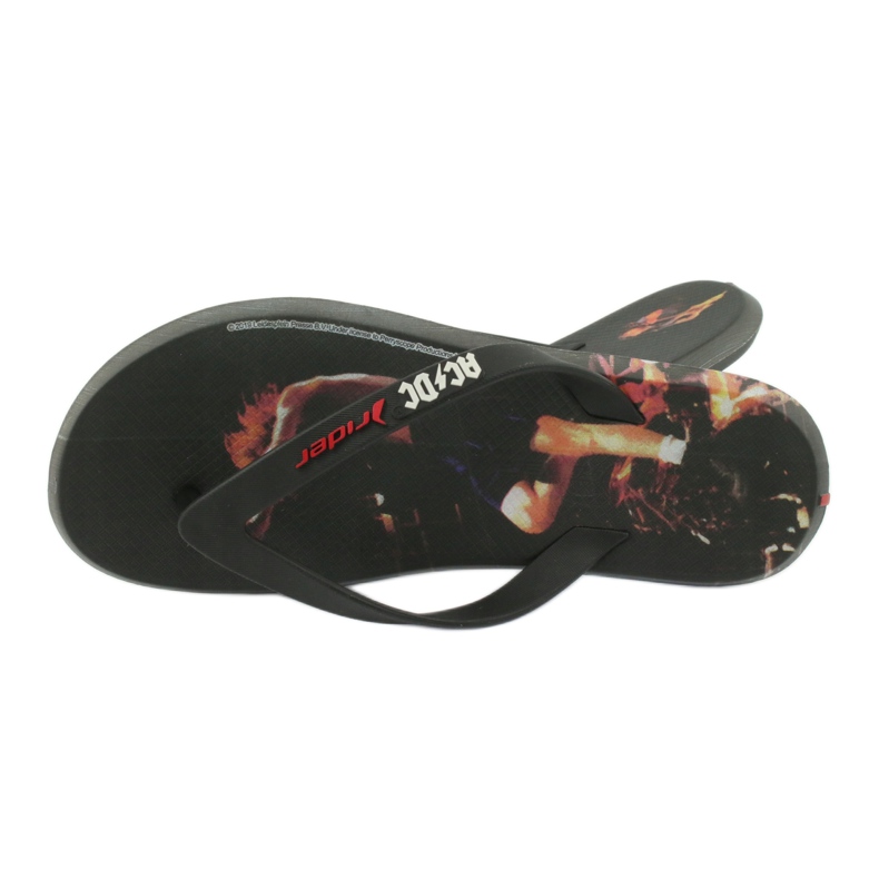 RIDER 82799 ACDC infradito THONG AD uomo BRASILE nero multicolore 3
