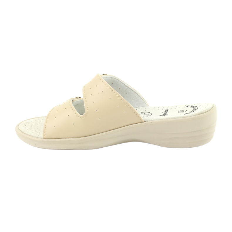 American Club Ciabatte con fibbia americana beige 1