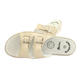 American Club Ciabatte con fibbia americana beige 4