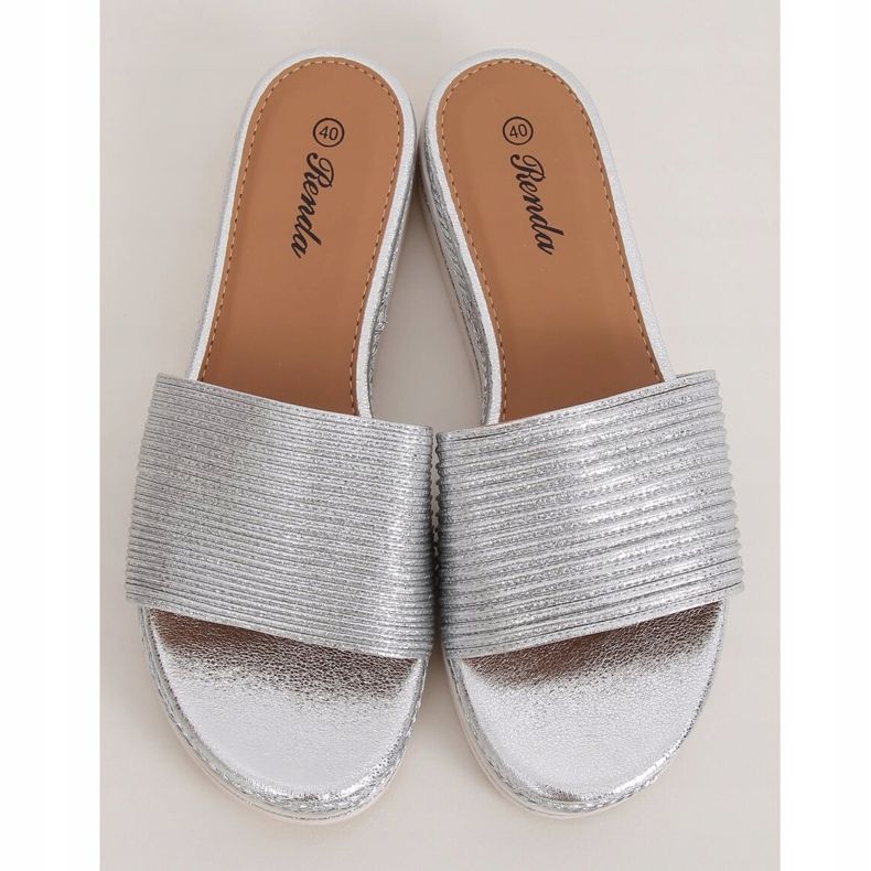 Ciabatte da donna argento 222-32 argento grigio 1