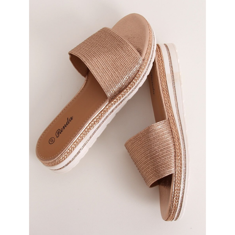 Pantofole da donna Champagne 222-32 Champagne d'oro 1