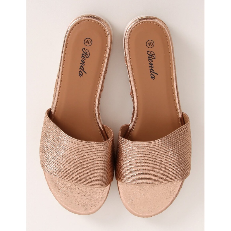 Pantofole da donna Champagne 222-32 Champagne d'oro 2