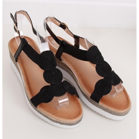 Sandali neri da donna L6628 Black nero 1