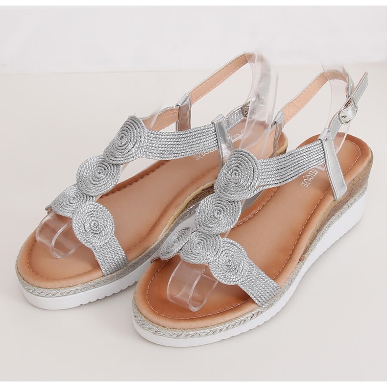 Sandali da donna argento L6628 Argento grigio 1