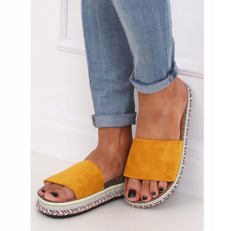 Pantofole da donna miele BQ-50 Giallo 1