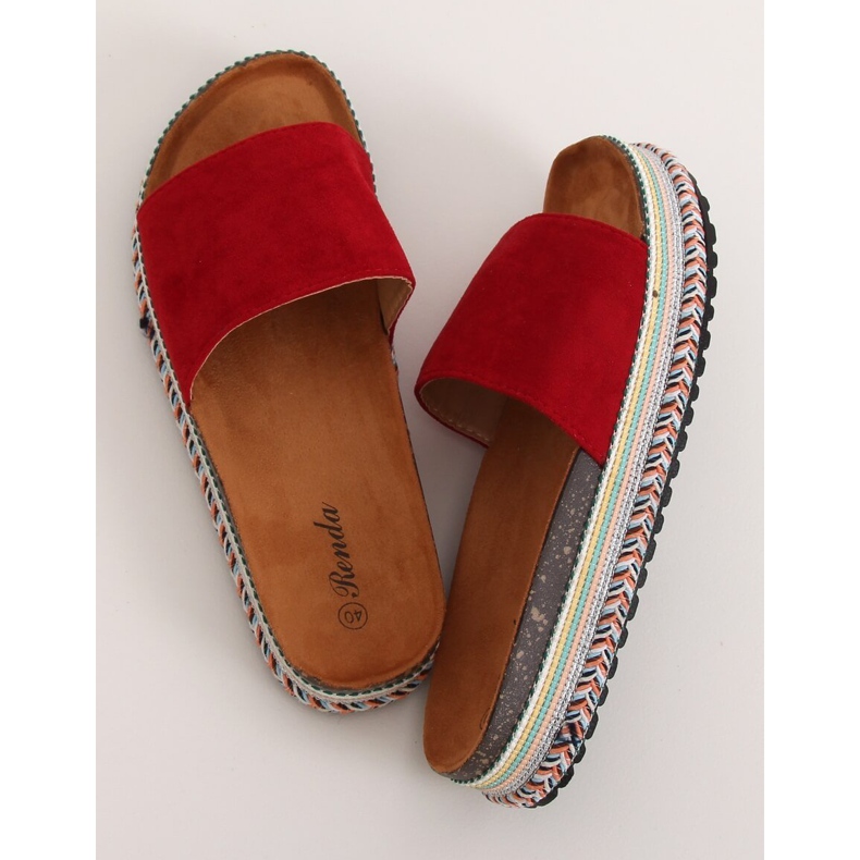 Pantofole rosse da donna rosse BQ-50 Red rosso 1