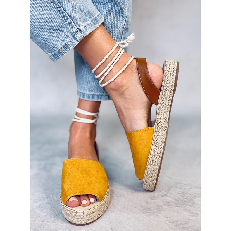 Espadrillas donna miele LL908 Giallo 1