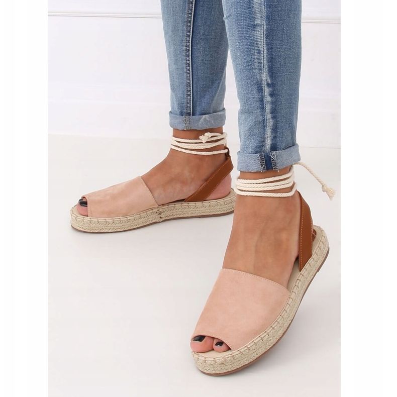 Espadrillas rosa da donna LL908 Nude 1