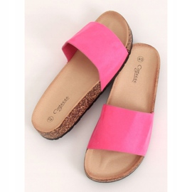 Pantofole rosa G-572 Fuscha con suola in sughero 1
