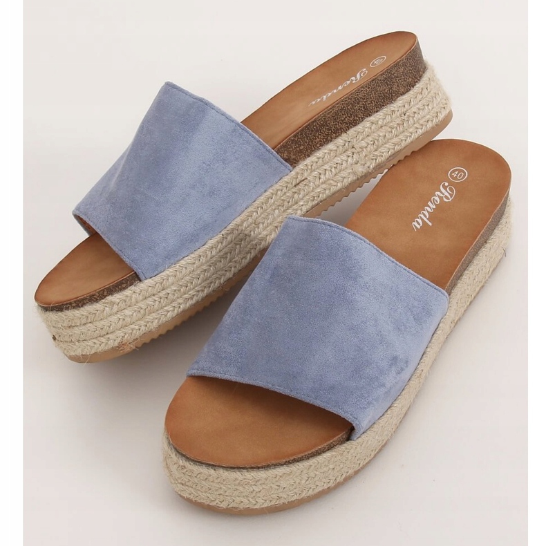Pantofole espadrillas blu 10-215 Blu 1